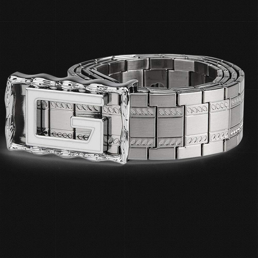 KSTYLE Ceinture Métallique Hommes Autodéfense en Métal Chaîne - Fitness Jeunesse Sauvage Longue Plein Air, 125 cm