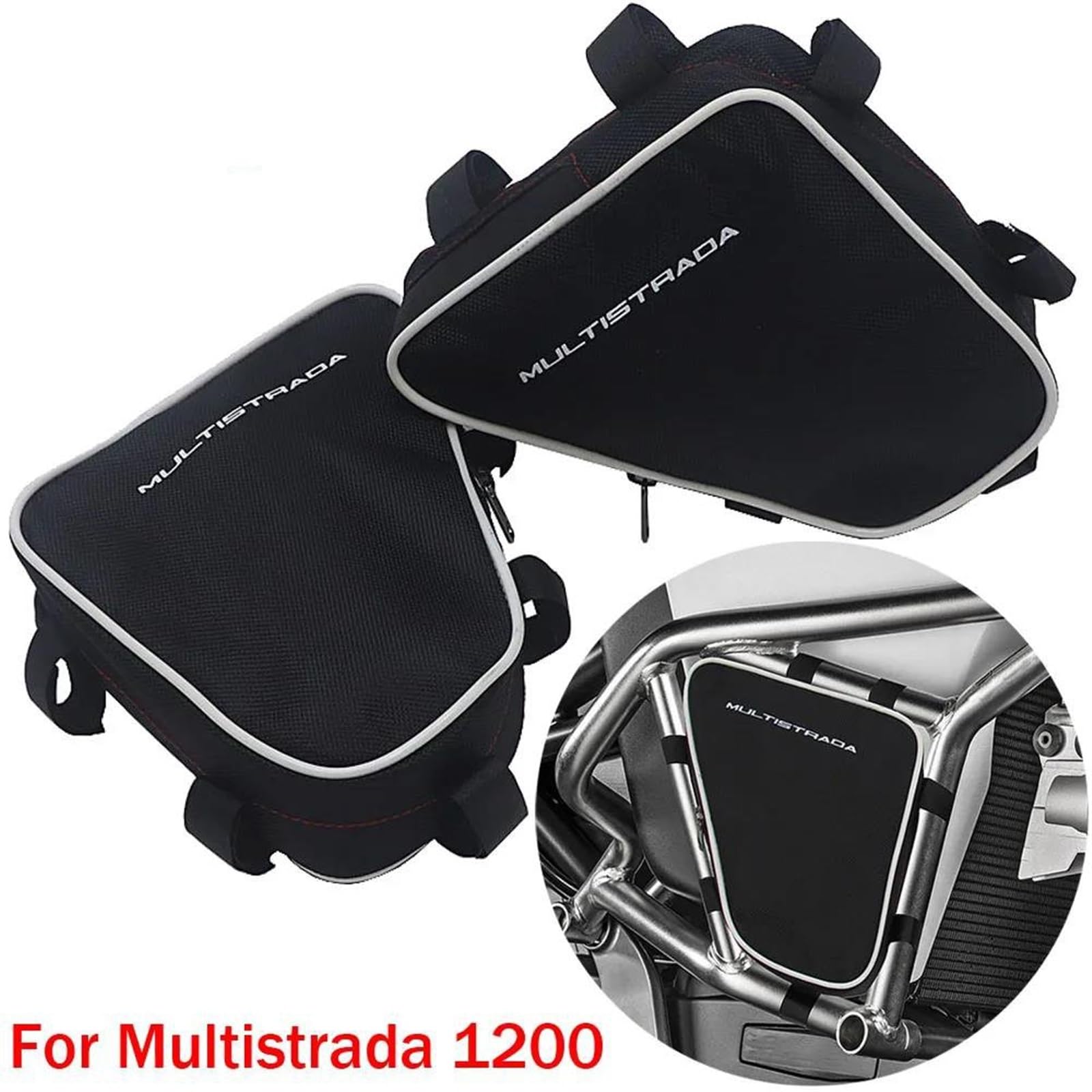 Barre Paramotore per Moto Borsa Impermeabile Borsa per Attrezzi di Riparazione Pacchetto di Stoccaggio Accessori per Ducati Multistrada 1200