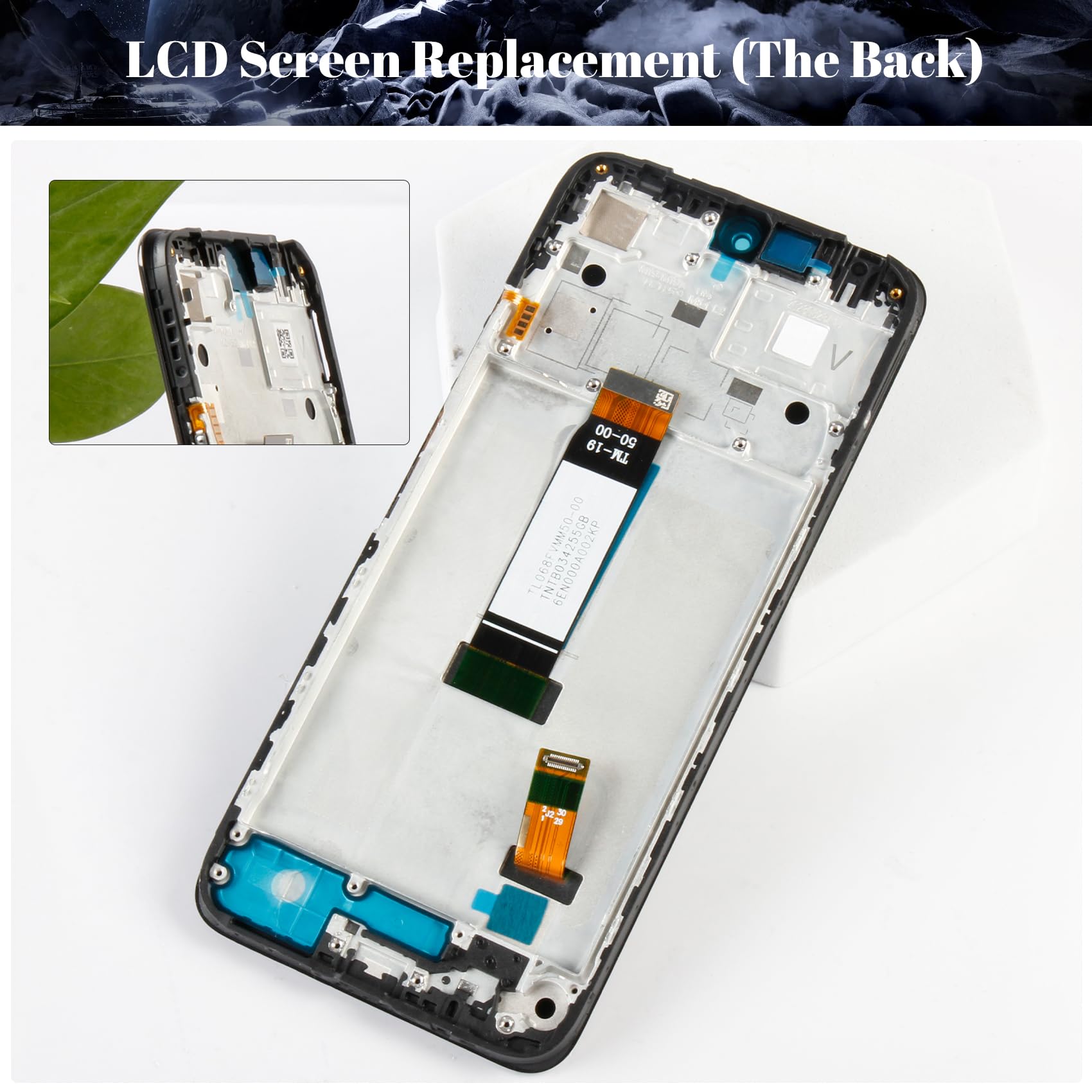 Per Xiaomi Redmi 12 5G Schermo LCD di Ricambio Per Xiaomi Redmi 12 5G 23076RN4BI, 23076RN8DY Display Touch Screen Digitizer Assembly Kit di Riparazione (Nero, Con Telaio)