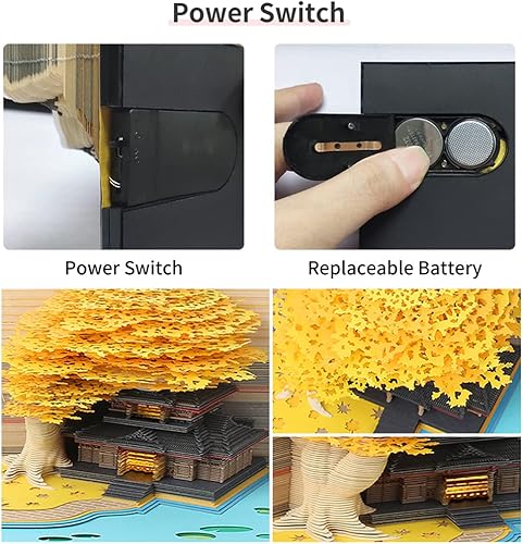 Miniatura 4 de Bloc de notas 3D para tallar en papel, notas adhesivas 3D, notas de conveniencia, árbol de matrimonio, bloc de notas Kawaii con soporte para