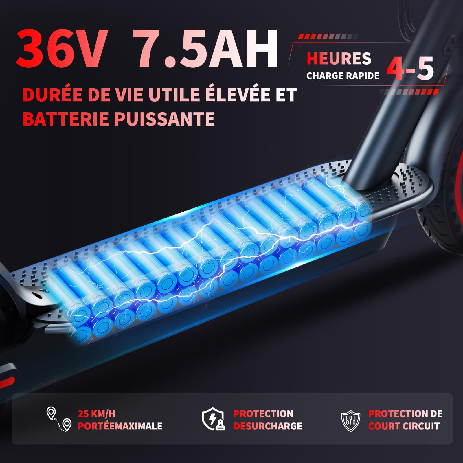 TODIMART T3 Trottinette Electrique Adulte Antivol Pliable Autonomie