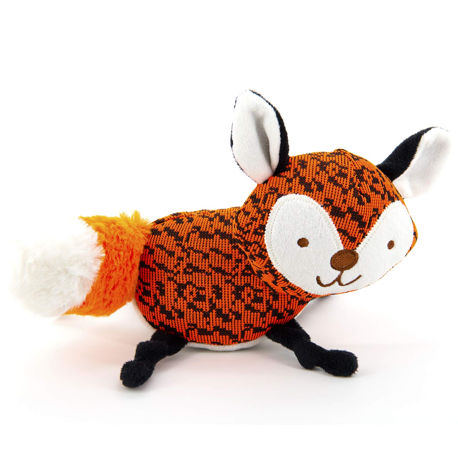 AXEN Cute Durable Squeaky Fox Shaped Dog Toy, Brown Fox