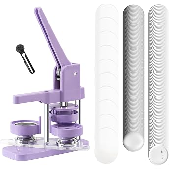 Badge Maker Machine Button Maker Machine 58mm Push Pull DIY Press Badge with 100 Pin Sets Interchangeable Dies DIY Gifts Pin Maker Sevico