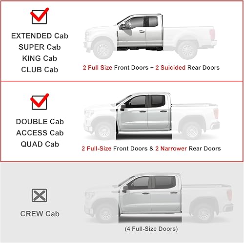 Miniatura 4 de Cubierta semi personalizada de 5 capas para camioneta Ford F-250 2015-2024 Super Cab Pickup de 6.8 pies, protección para todo tipo de clima,