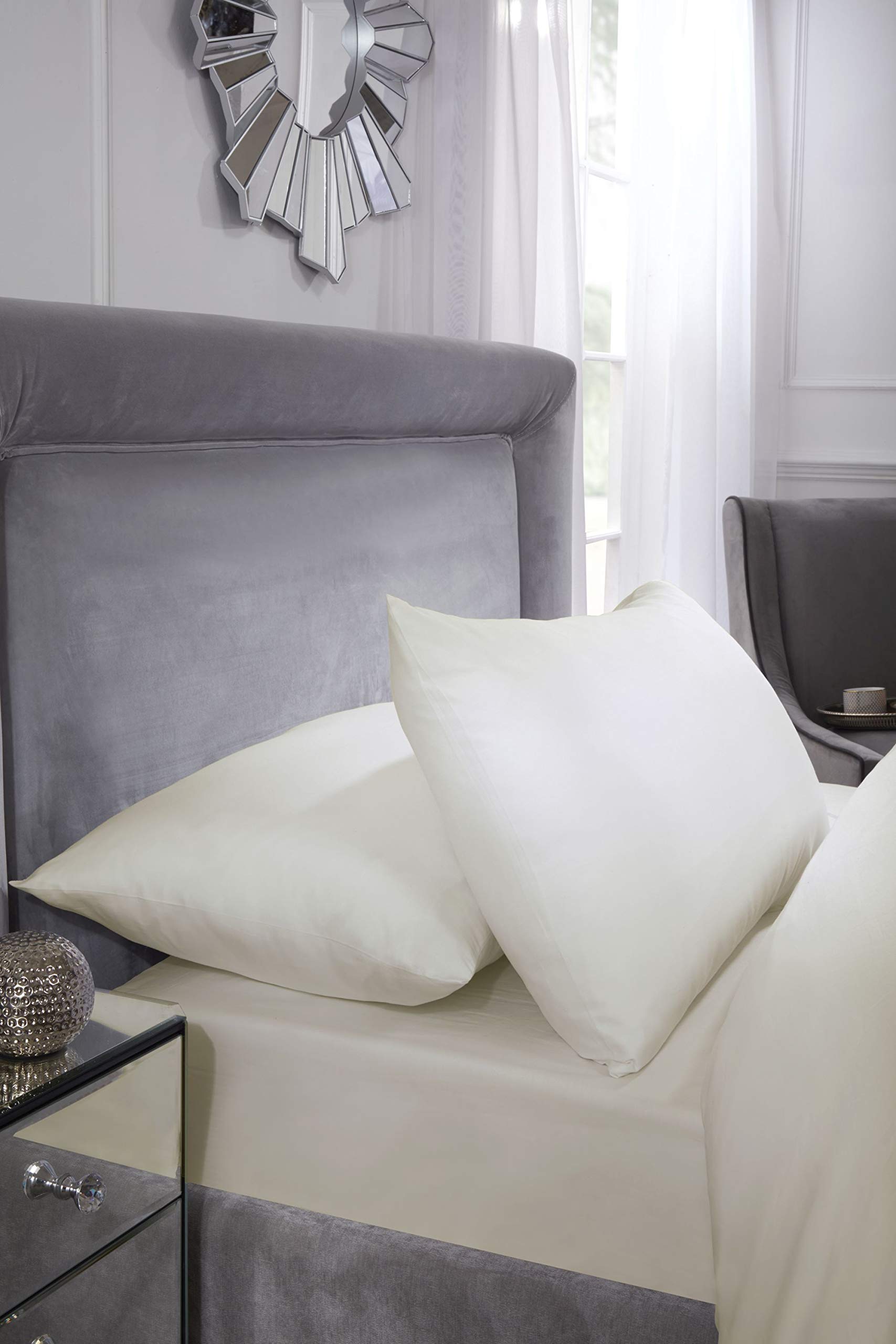 Emma Barclay 200 Thread Count Luxury Egyptian Cotton Pillowcase (Pair) in Cream - Pillowcase Pair