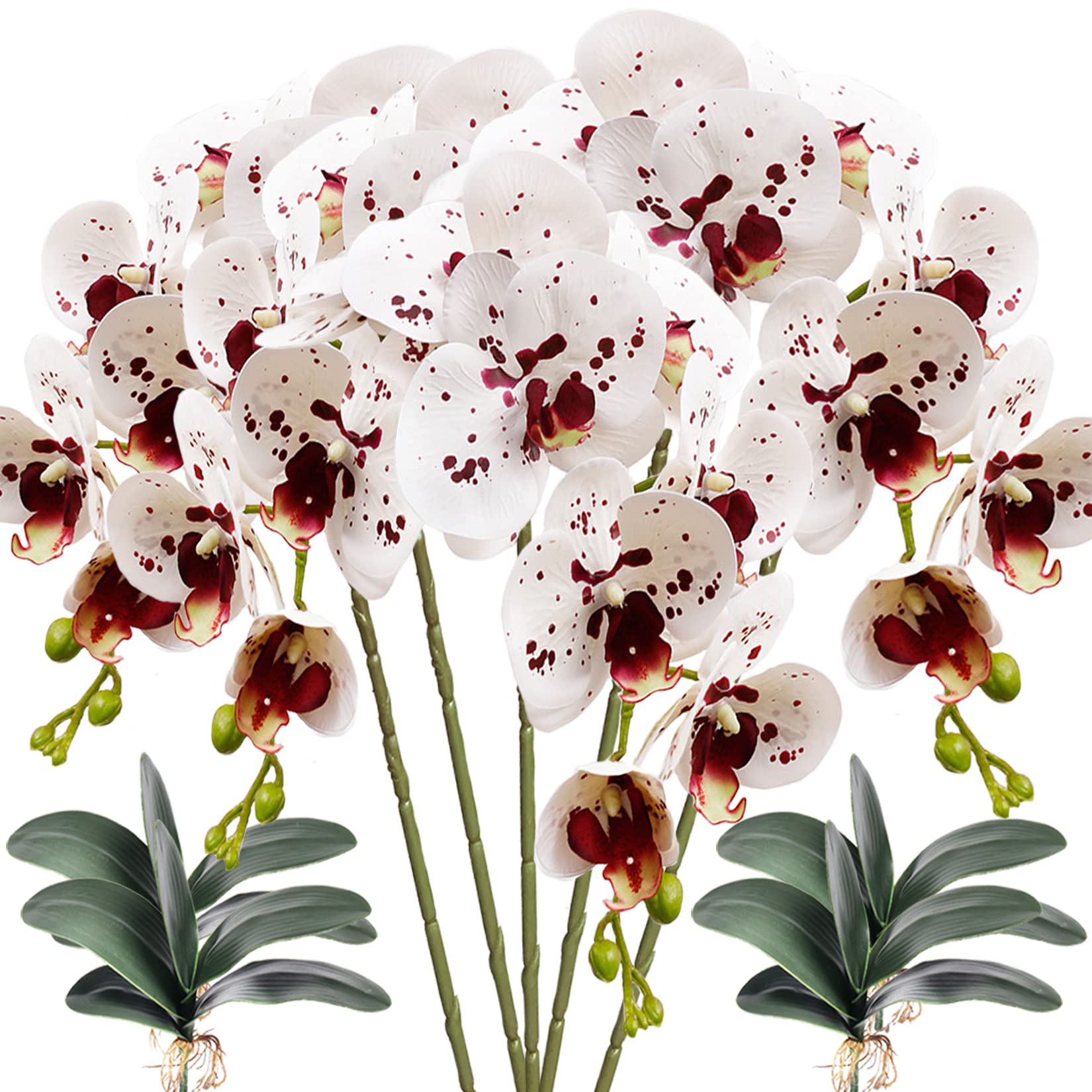 Fleurs d'orchidée artificielles sans entretien pour décoration intérieure
