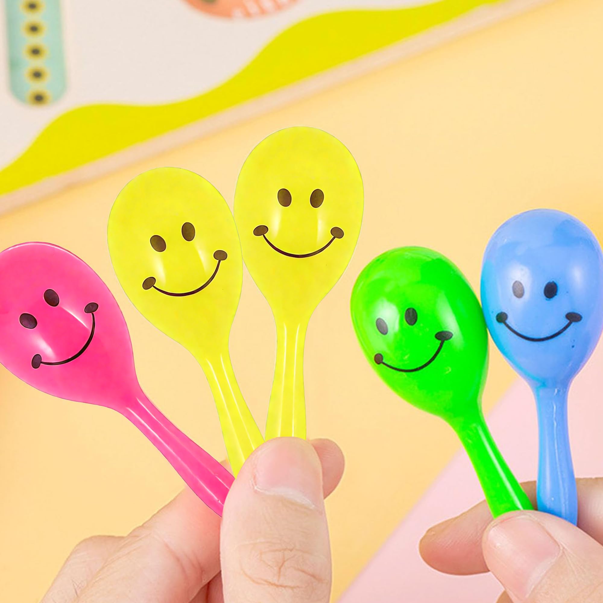 5pcs Colorful Mini Ball Sand Hammer Rattle Shaker Parrot Toys - Image 3