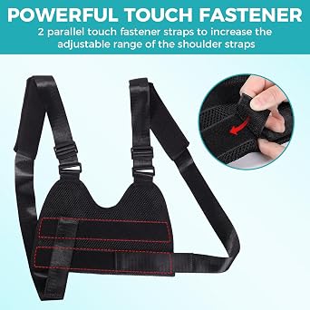 ENLUNTRA Kids Upper Extremity Sling, Breathable & Comfort Arm Sling Shoulder Immobilizer,Adjustable Arm Sling for Elbow Injury(black-S)