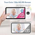 VTech VM919-2HD Baby Monitor, 7" 720p Screen, 2 Cameras, 360 Panoramic Viewing, 110 Wide-Angle View, Night Vision, Up to 1000ft Range, Secured Transmission No WiFi