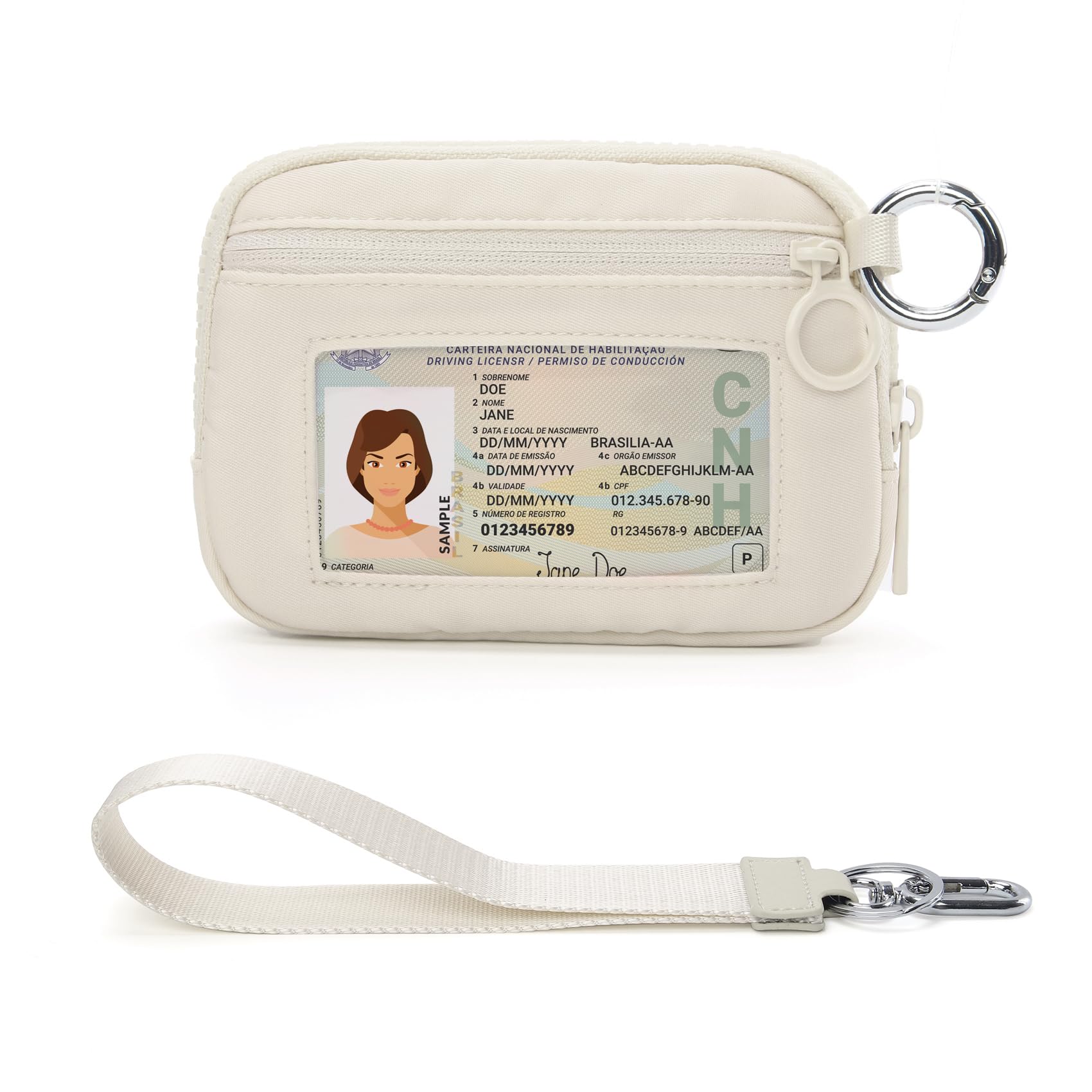The Iris Wallet Zipper Mini Coin Purse Keychain ID Holder Wallet