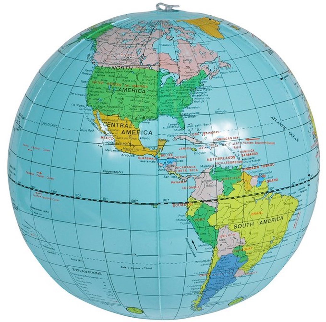 Inflatable Beach Ball Globes Classroom Planet Earth Globe Set of 6
