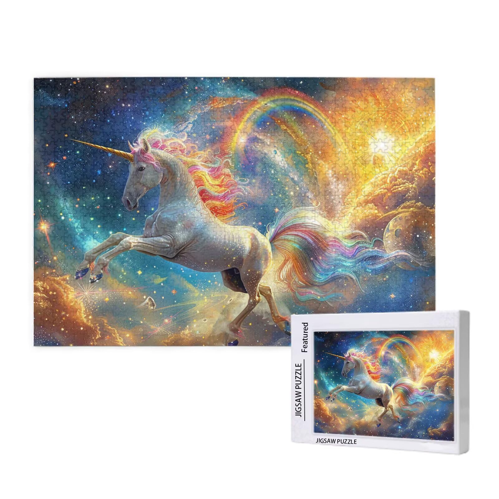 Puzzle Unicornio Puzzle 2000 Piezas,Fantasía Rompecabezas Desafiante,Puzzles Adultos,Impresión de Alta Definición Colorido Puzzles Madera con Caja de Regalo,Home Decoration,Regalo Mujer,p398t