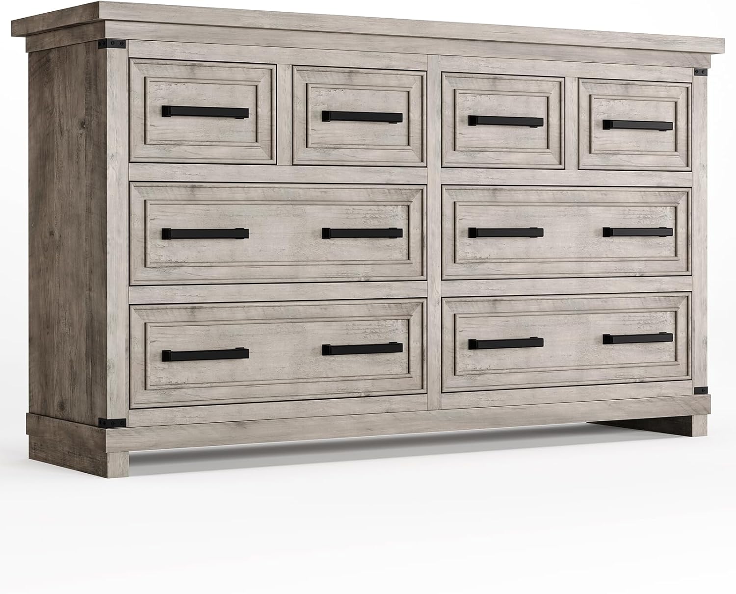 Takywep Wood Tv Stand (Antique Light Color, 8 Drawer)