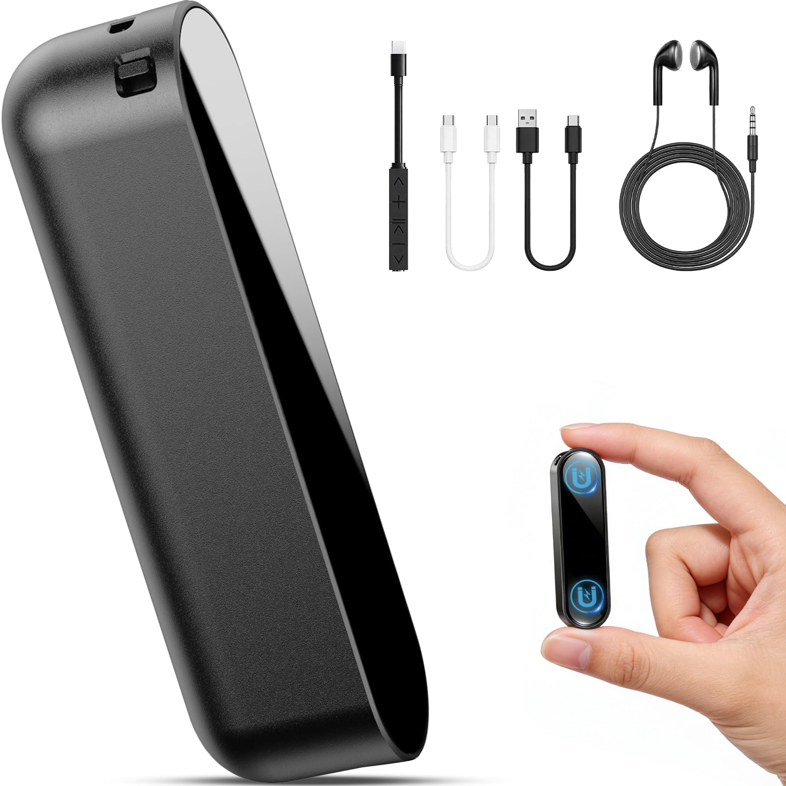 Diktiergerät,Aufnahmegerät,Voice Recorder Mini Abhörgerät,Diktiergerät Mini | 40 Tage Daueraufnahme,DSP Rauschunterdrückung,Magnetisches, Unterricht,Meetings,Interviews,USB Ladefunktion,mit Wiedergabe