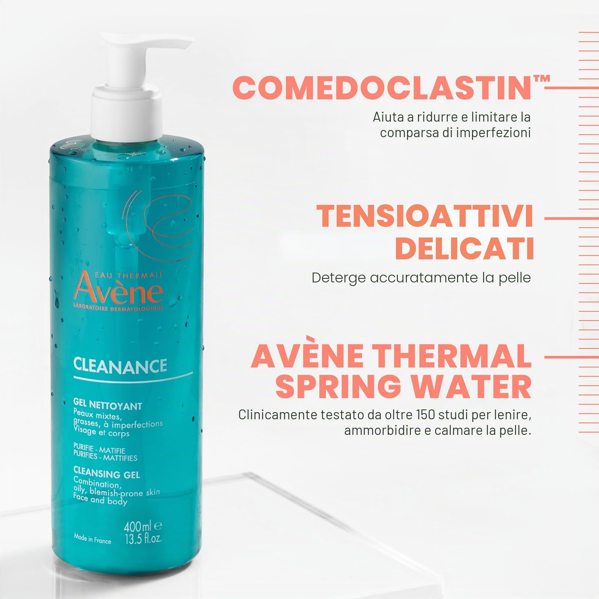 Avene - Avene Cleanance Gel Detergente Viso per Acne 400ml - 980138729