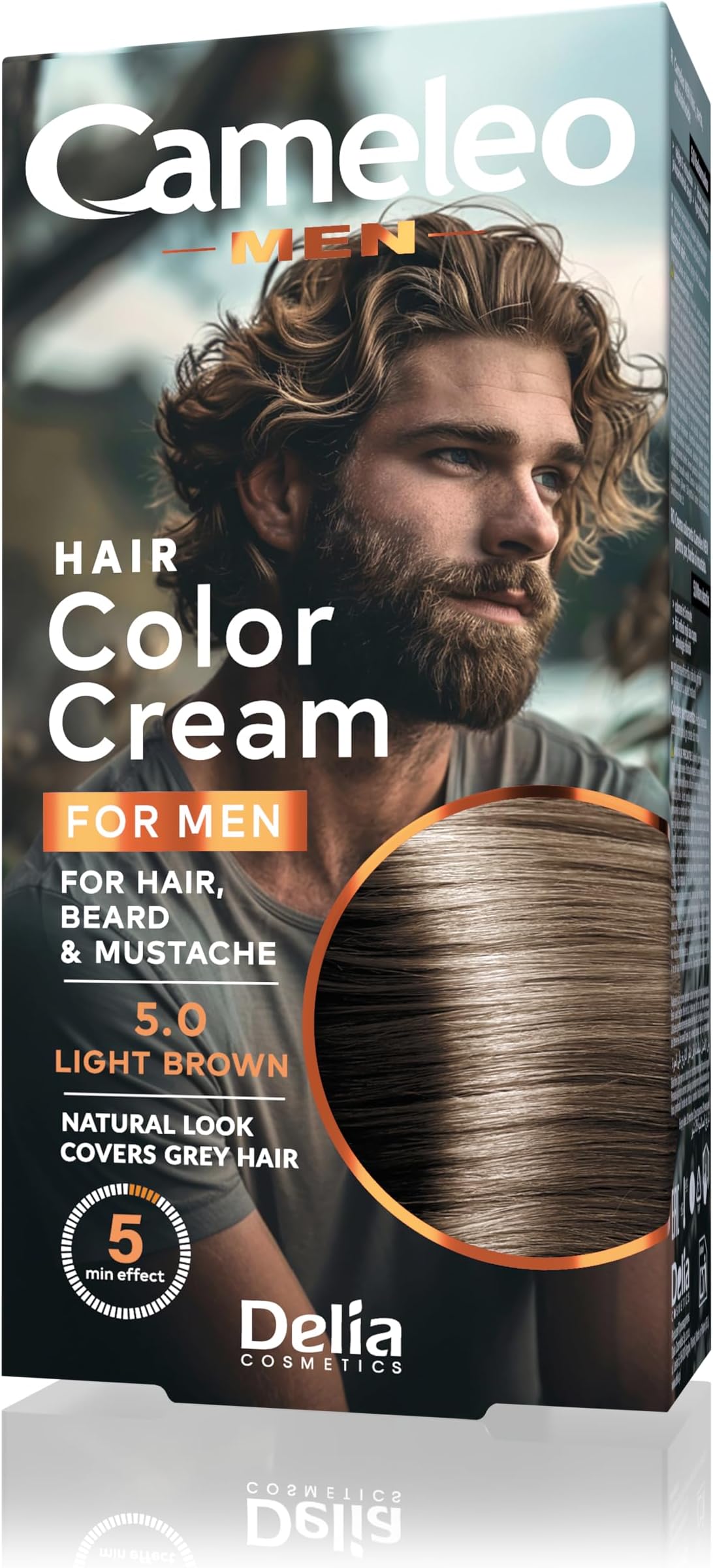 Permanent Hair Dye, Hair Dye, Light Brown Colour for Hair, Beard & Moustache, Colour Effect in 5 Minutes, Cover Grey Hair, Ammonia Free, 30 ml