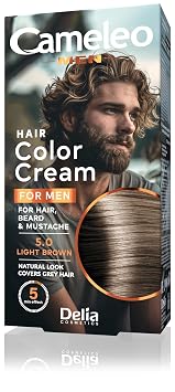 Cameleo Men Color Cream For Hair, Beard and Moustache Light Brown