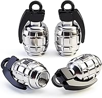 Vista 34 de 6 piezas tapas de válvula de neumático, cubiertas universales de válvula de neumático de aleación de aluminio para automóviles, camiones, SUV, Negro