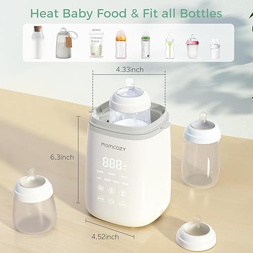 Miniatura 6 de Momcozy Calentador de botellas, calentadores de botellas rápidos para todas las botellas con temporizador, control preciso de temperatura y apagado