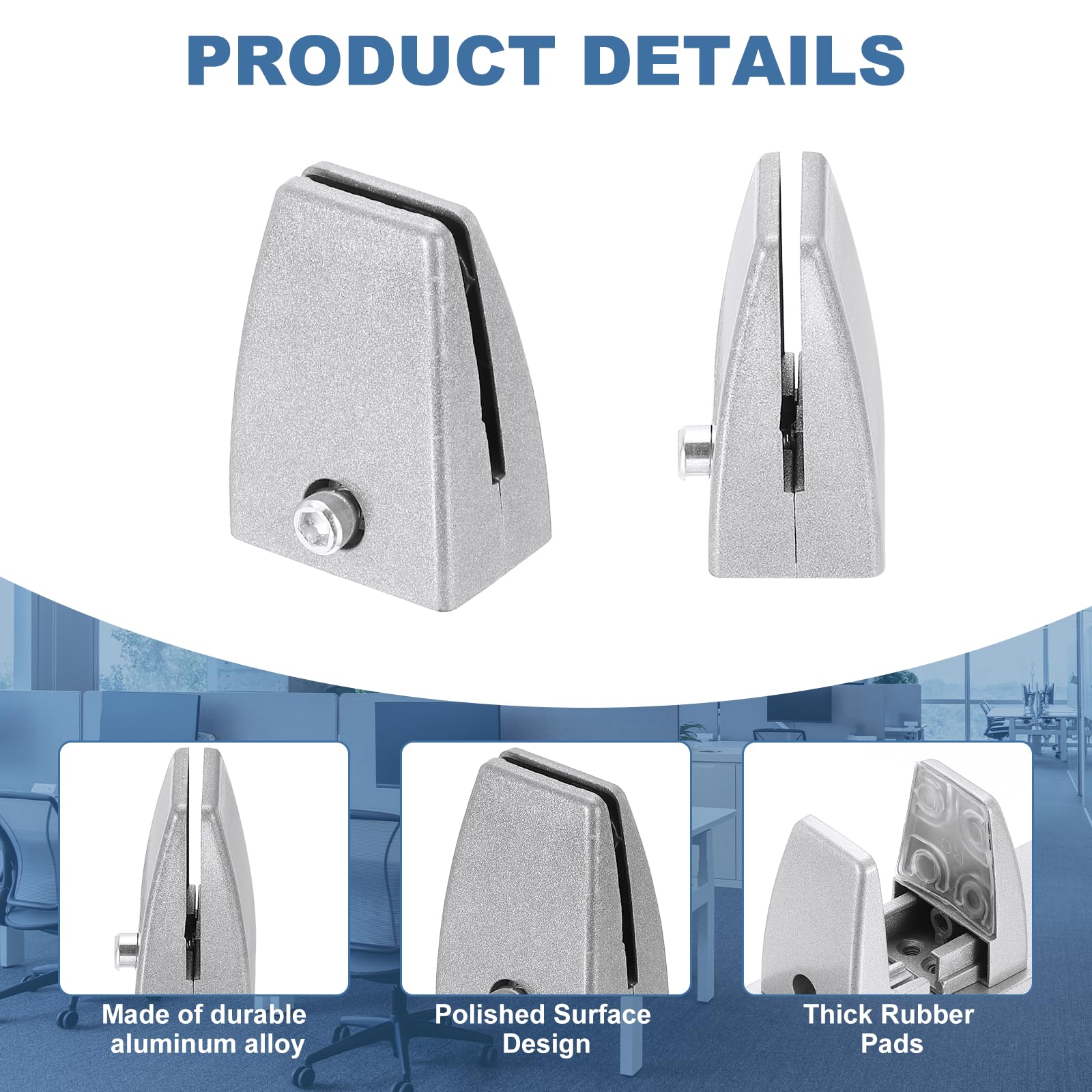 PATIKIL 10 Pcs Office Desk Partition Support Bracket - Image 4