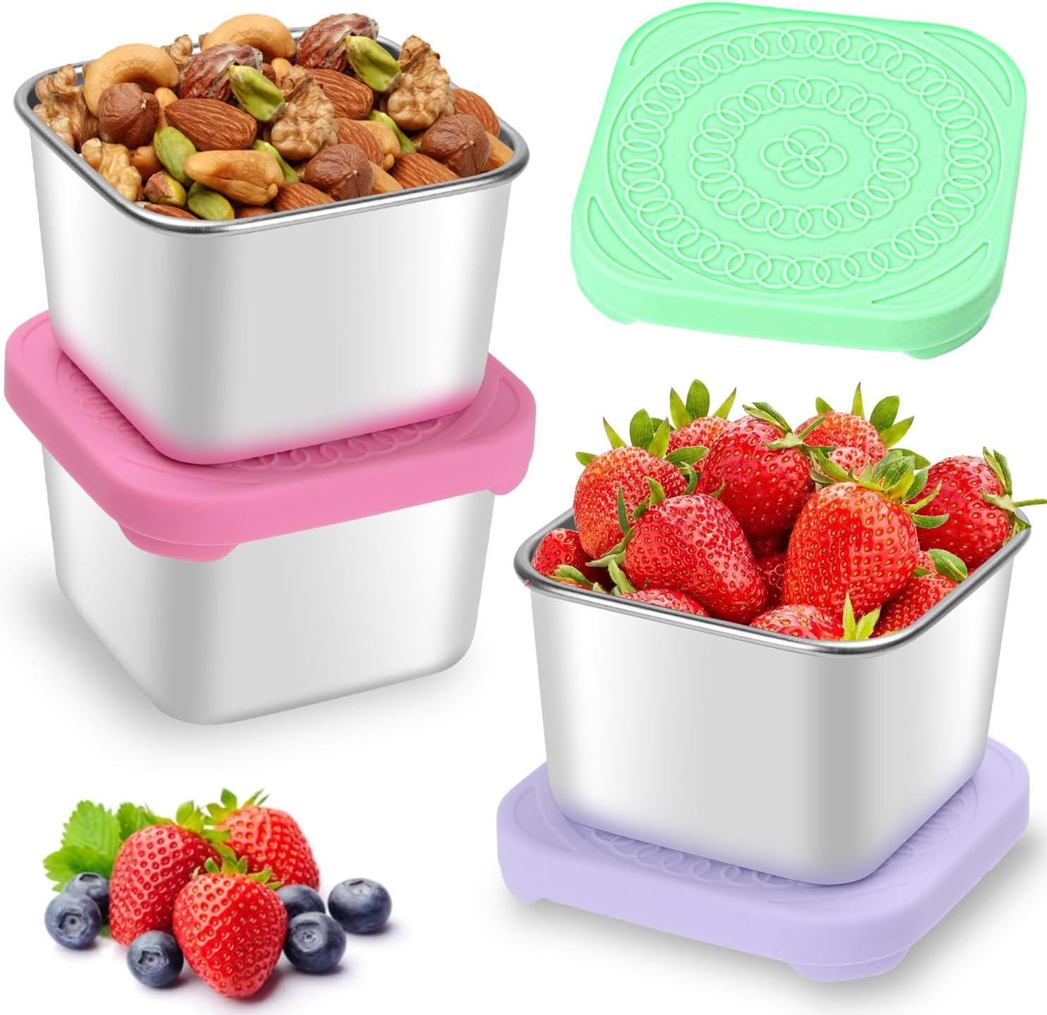 3Pcs Small Food Containers To Go Leakproof Food Storage Containers