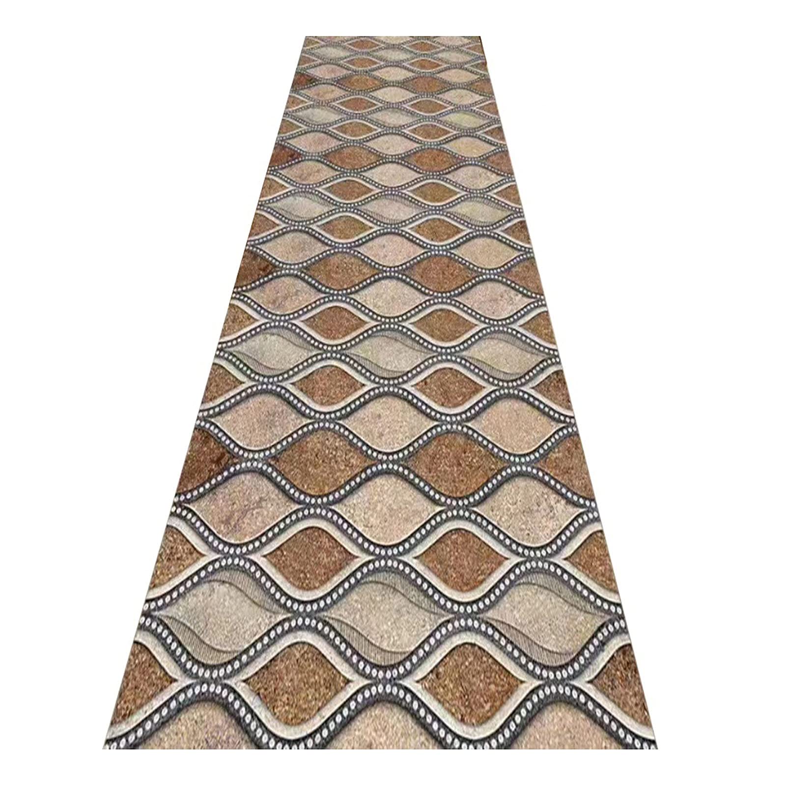 Alfombras de pasillo largo y estrecho ZRUYI, felpudos de entrada modernos con ondas 3D suaves