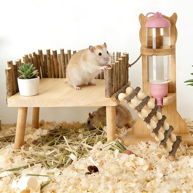 Foto 7 de 7 de ZhouWei Plataforma de Madera para Hamster con Escalera