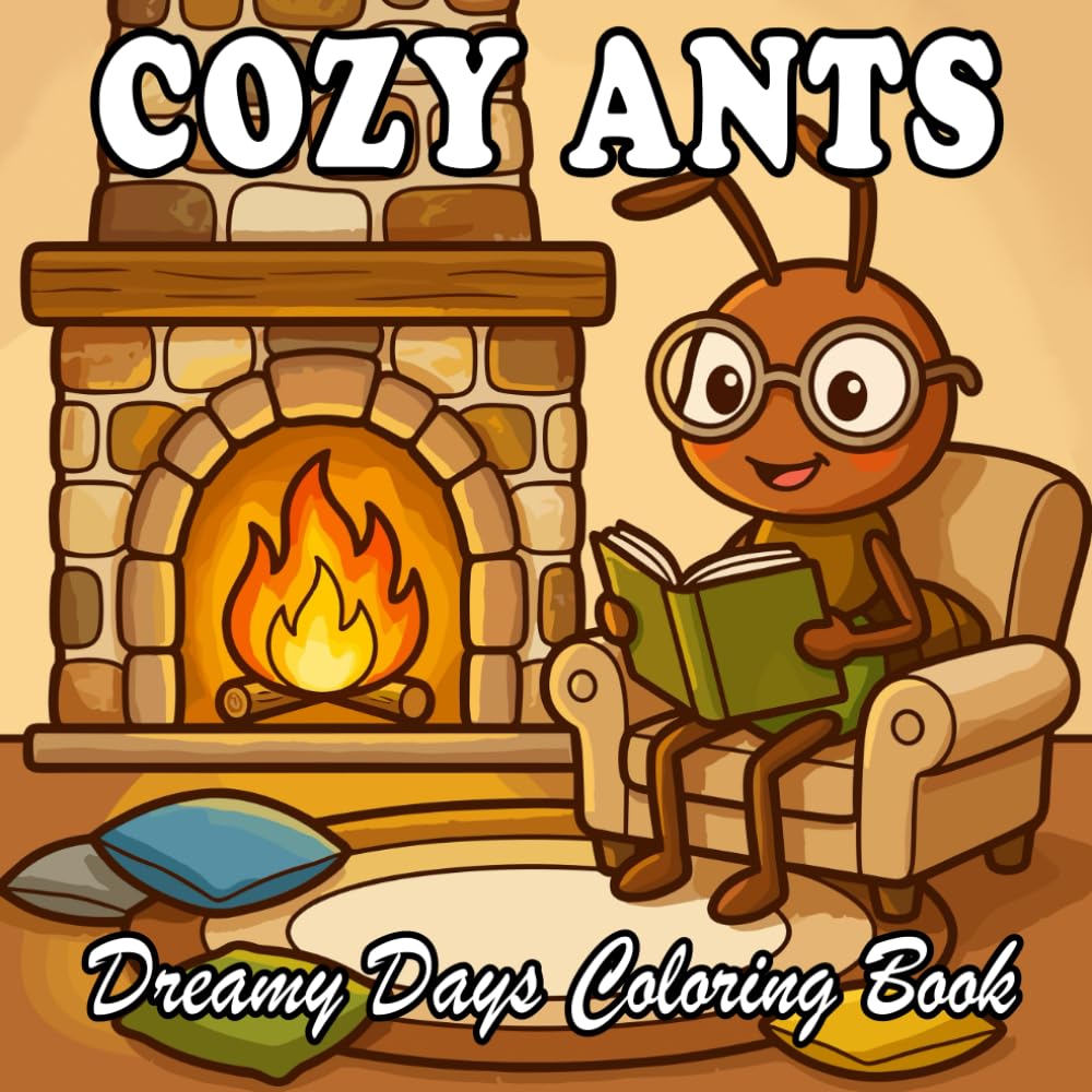 ants coloring book: Cute Anthropomorphic Ant Home Life for Kids and Adults