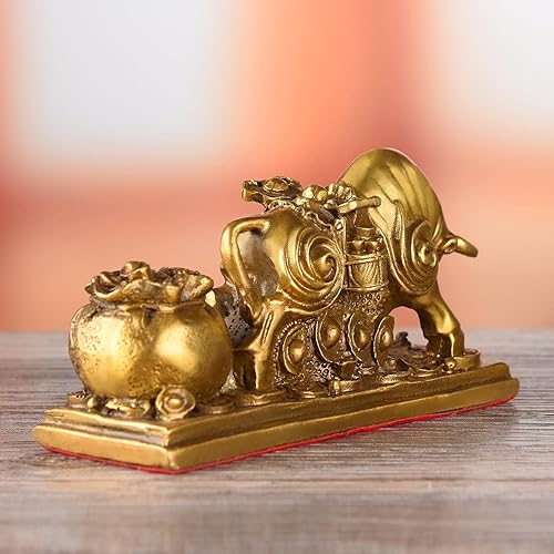 Miniatura 6 de BRASSTAR TQZMPT1 - TQZMPT1 - TQZMPT1 - Estatua de Feng Shui de latón tira de riqueza con monedas, estatua de fortuna y suerte reunir regalos de