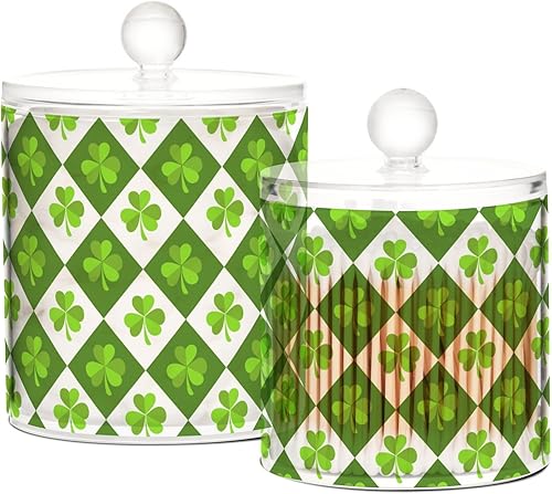 Miniatura 2 de Tarros del día de San Patricio con tapas, tarros de almacenamiento, recipientes de baño, recipientes de lavandería, contenedor de algodón para