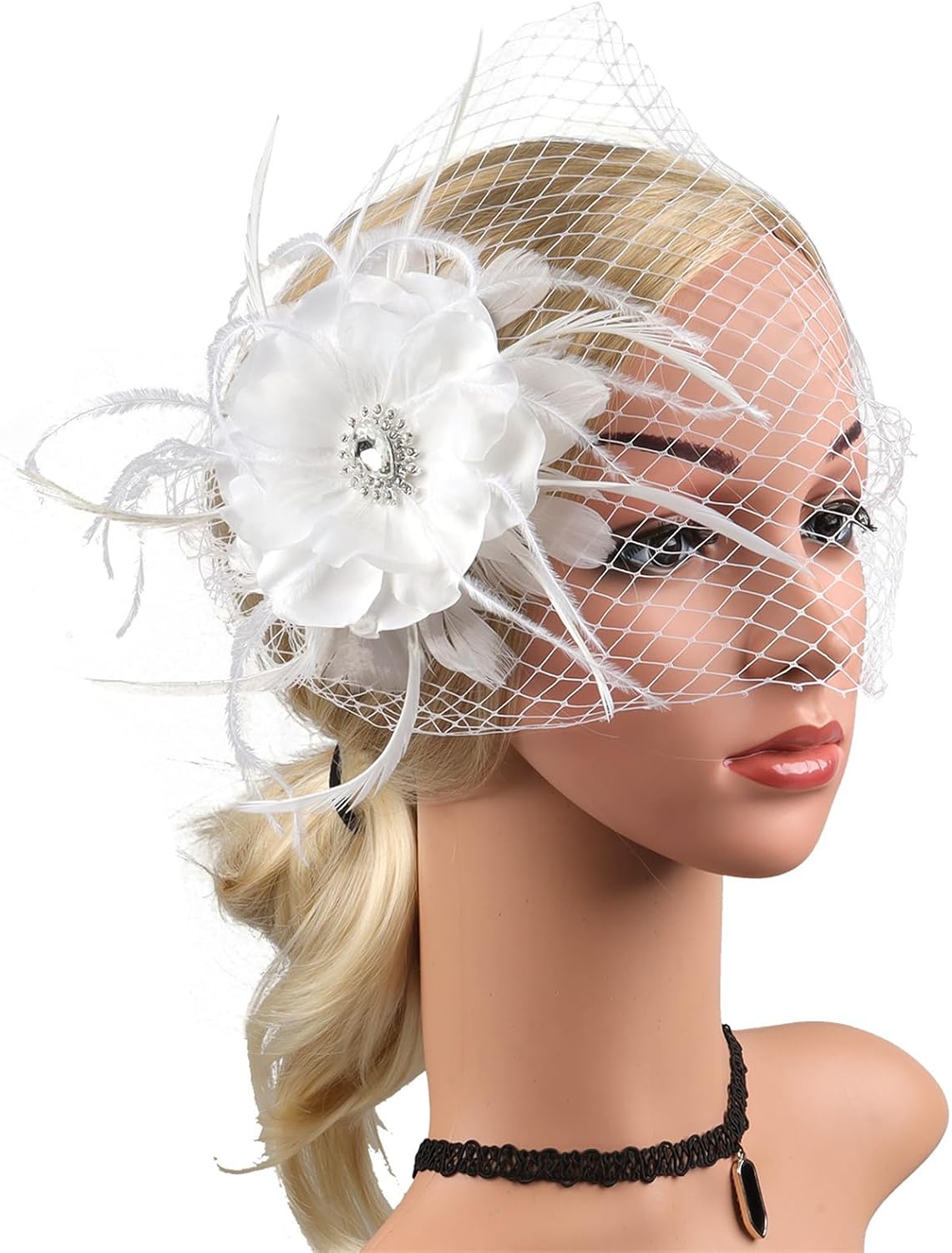 Flapper Headband Roaring 20s Headpieces Flapper Accessory Fascinators for Women Great Gatsby 1920s Headbands Vintage Headpiece Hair Clip