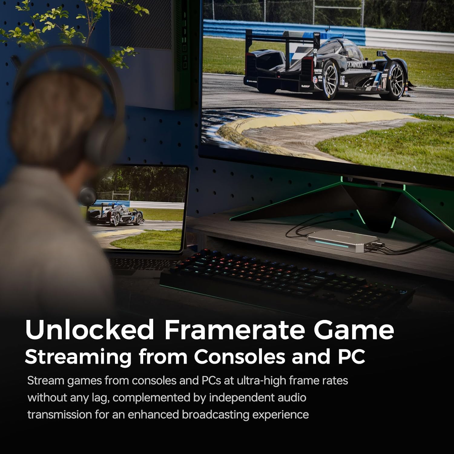 Unlocked Framerate Game Streaming from Consoles and PC