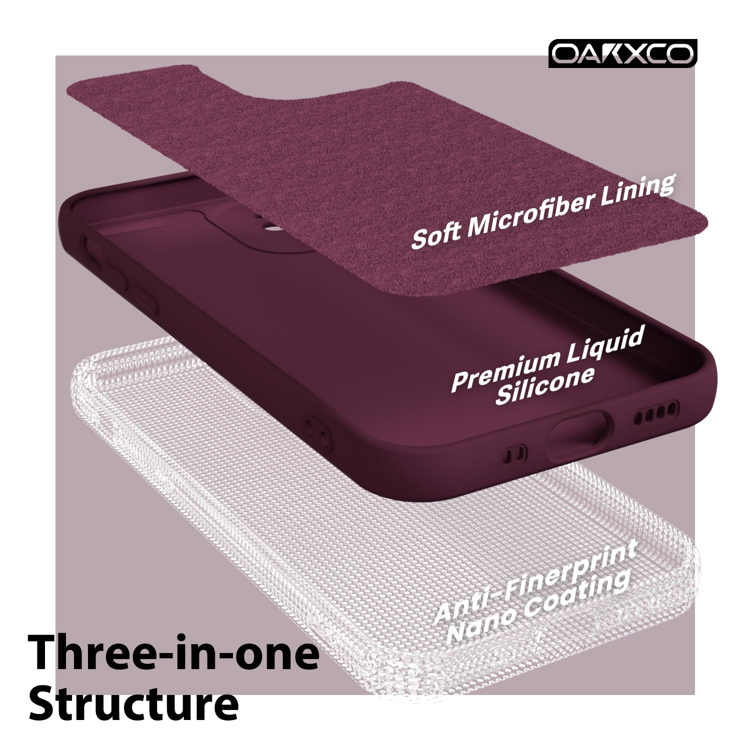 oakxco for iPhone 16 Pro Max Case Liquid Silicone, Soft Rubber Gel Elegant Aesthetic Basic Simple Cover, Cute Thin Slim TPU Matte Solid Color Plain Smooth Case for Women Girl, Light Pink — view 1384