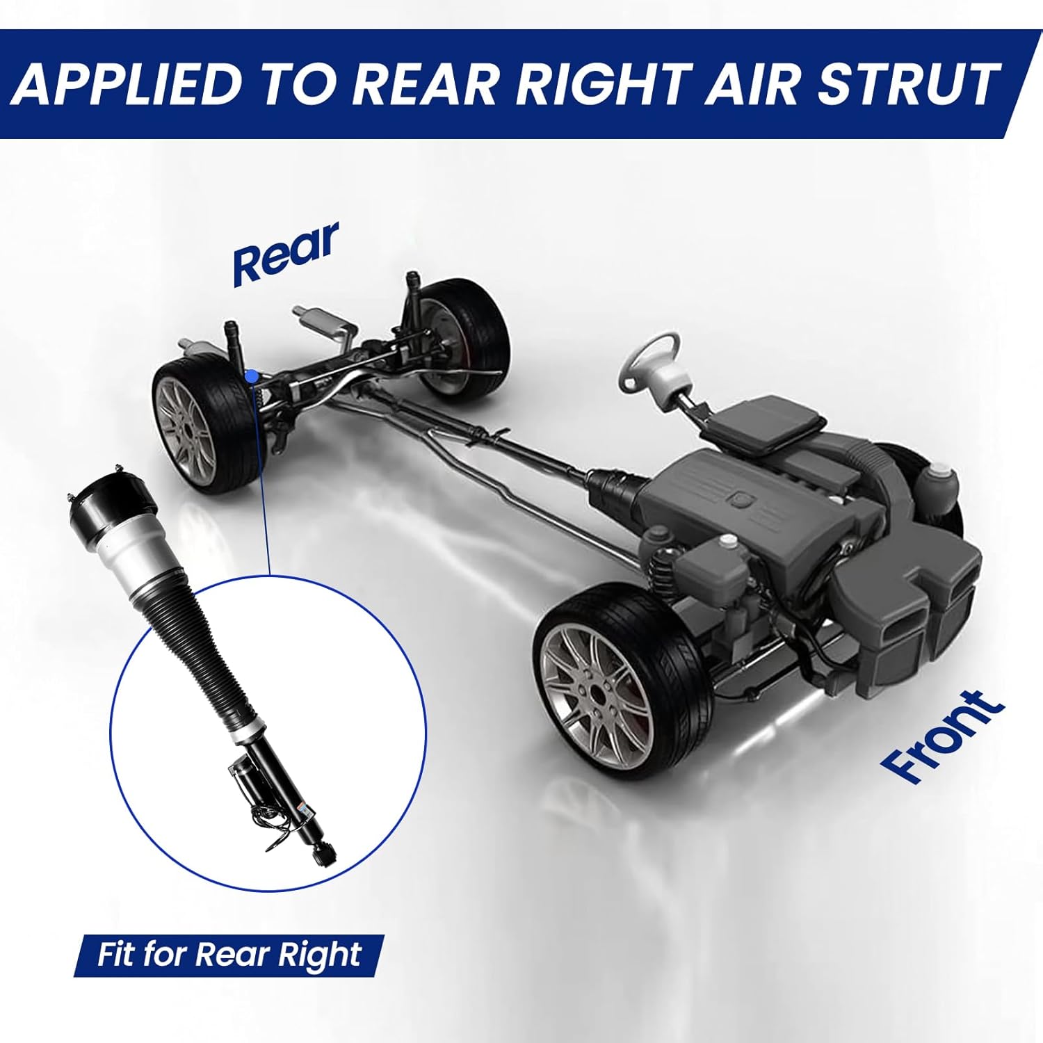 Rear Right Air Strut Replace S-Class W221 05-12 without 4Matic CL-Class C216 06-13 with Air 4Matic 2213205613, 7S 6222