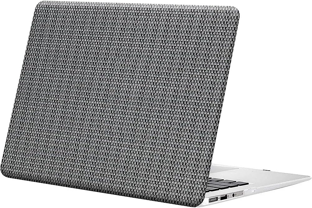 SaharaCase - Apple MacBook Air 13" M1 Chip Laptops Woven Laptop Case with Silicone KeyPad Cover Woven Fabric, Snap-On, Anti-Slip Grip (Charcoal)