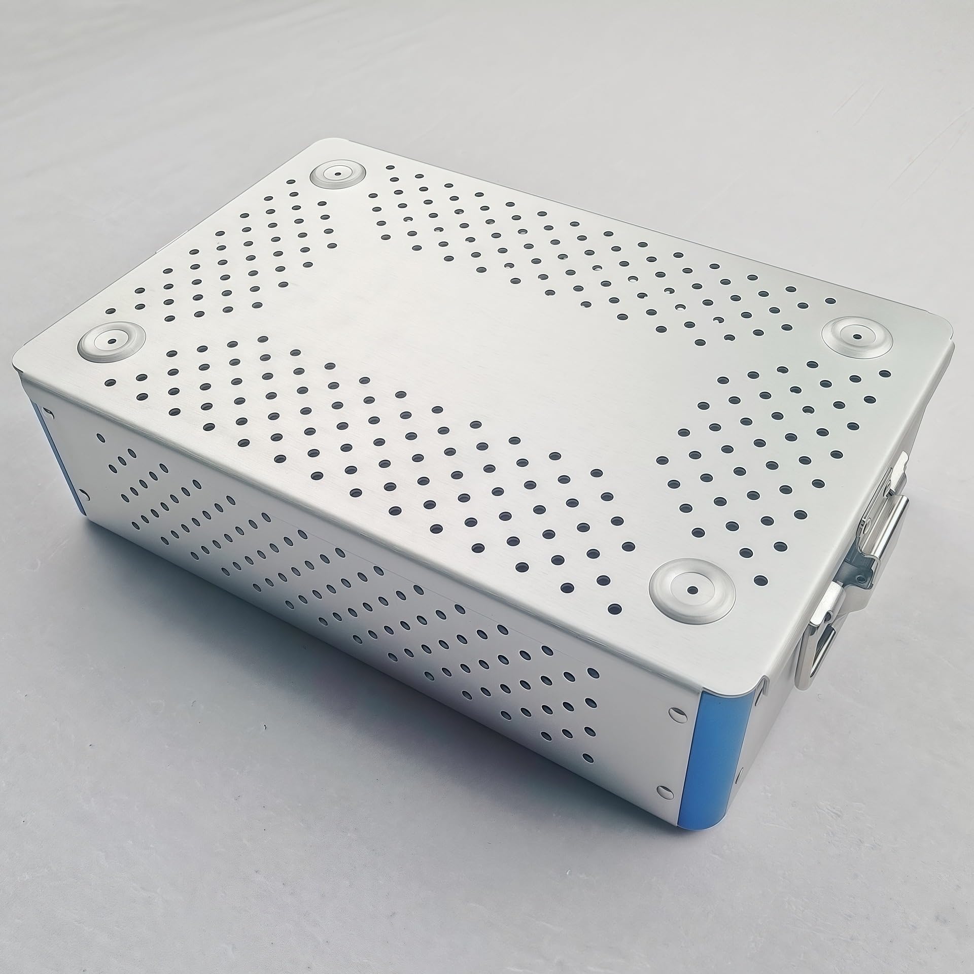 Estuche Esterilizador de Aluminio con Base Antigolpes，Caja Profesional para Herramientas Quirúrgicas, Odontológicas y de Estética
