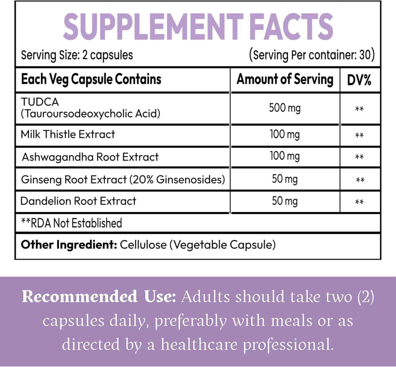 AIKOURA TUDCA Capsules 800mg – Natural Liver & Health Support – 60 Veg Capsules with Milk Thistle, Ginseng & Ashwagandha - Image 6