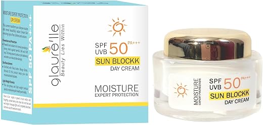 GLAURELLE-SPF 50 UVB Sun Block Day Cream, 50 PA+++,Moisture Expert Protection -50 GM