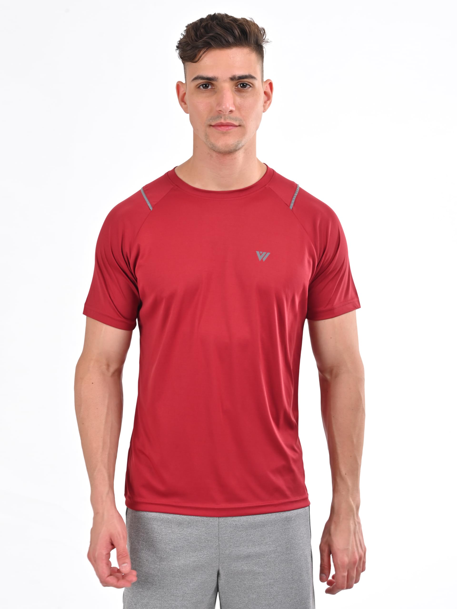 viroh Men's 100% Regular Fit Activewear T-Shirt for Casual Athletic Running Gym Workout Tees-picture-34