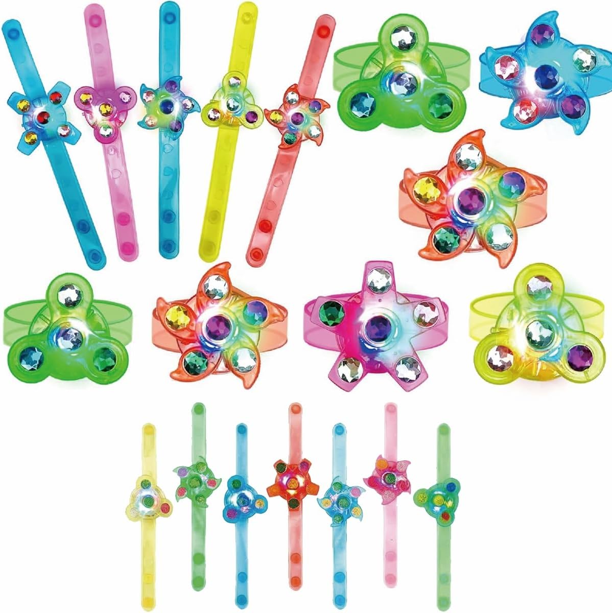 Party Favors for Kids 4-8 8-12, Light Up Bracelet for Goodie Bag Stuffers, Glow-in-the-Dark Parties, and Holiday Celebrations like Easter, Halloween, and Christmas, 10Pack