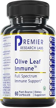 Premier Research Labs Olive Leaf Immune - Olive Leaf Extract Capsules, The Olive Leaf Pills with Phytonutrient Oleuropeinm, Herbal Supplement for Immune & Heart Health Support - 60 Vegetarian Capsules