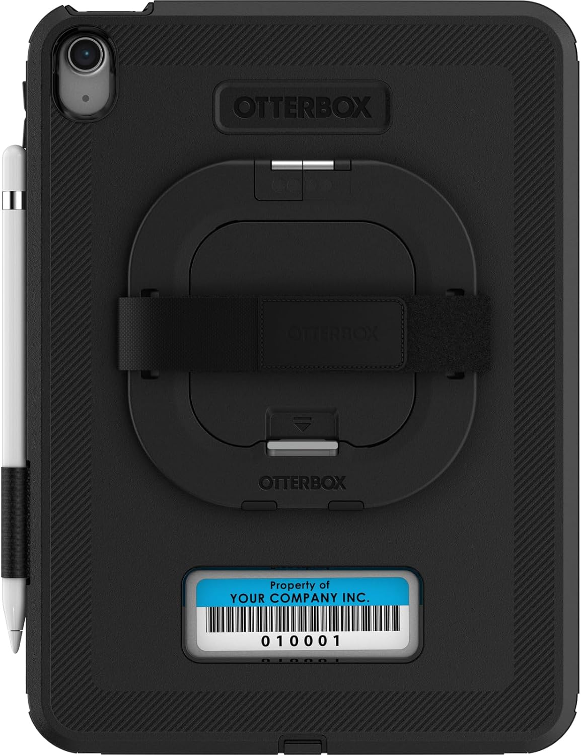 OtterBox DEFENDER FOR BUSINESS W/ KICKSTAND/HANDSTRAP for iPad (A16) & iPad 10th Gen V2 - BLACK, No Screen Protector Included (Single unit ships in Polybag, Ideal for Business Customer)