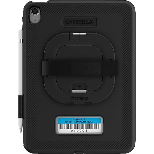 OtterBox DEFENDER FOR BUSINESS W/ KICKSTAND/HANDSTRAP for iPad (A16) & iPad 10th Gen V2 - BLACK, No Screen Protector Included (Single unit ships in Polybag, Ideal for Business Customer)