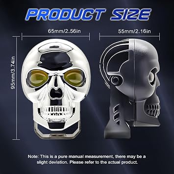 2 Adet Motosiklet Sürüş Sis Farları LED Pod Işıkları Bar Kafatası şeklinde Spotlight Offroad Kamyon ATV UTV Tekne için Yardımcı Işık Farlar