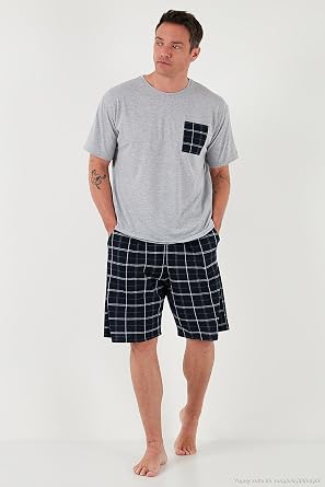 Buratti Pamuklu Regular Fit Kareli 2'li Paket Pijama Takımı Erkek PİJAMA TAKIMI 657200120S2