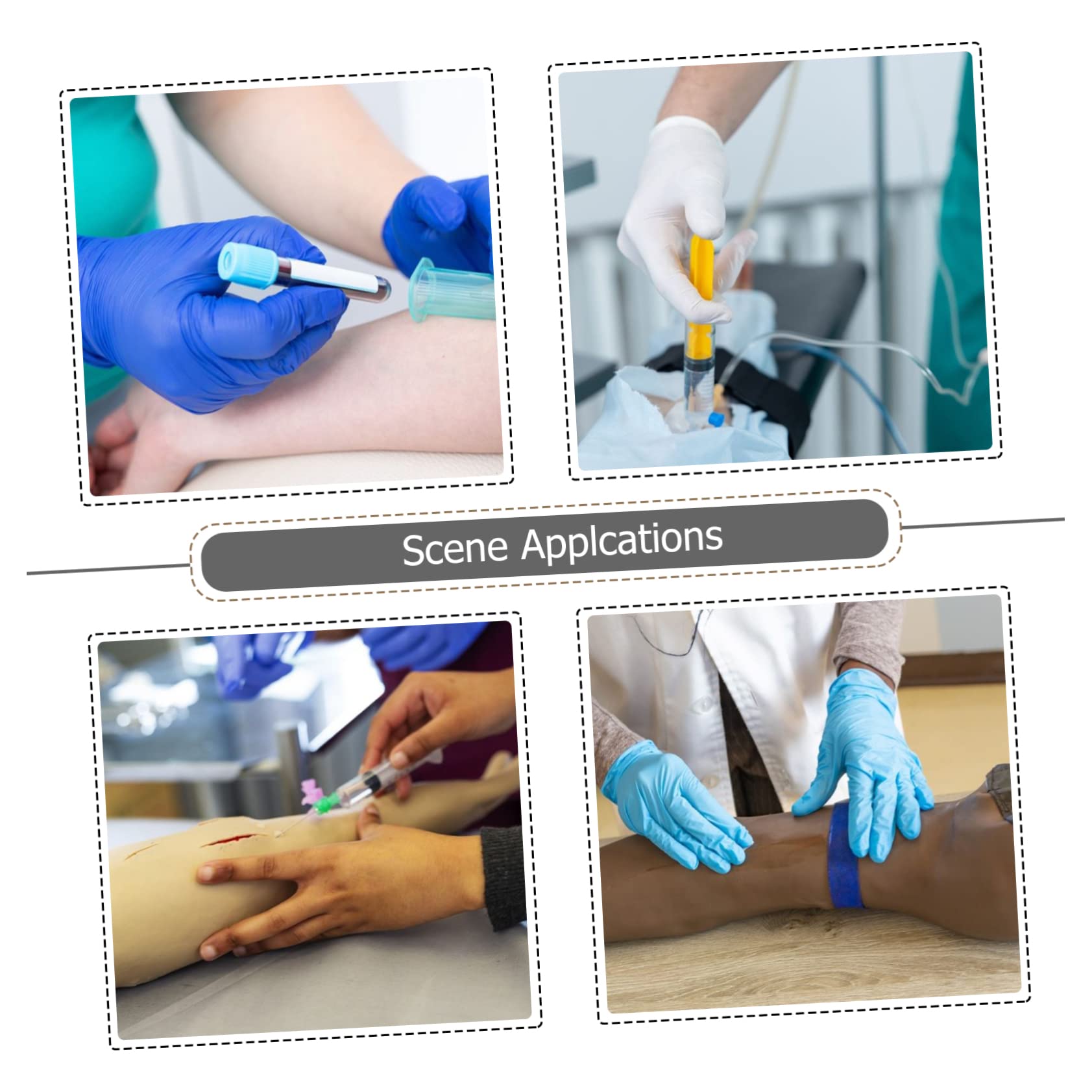 OUNONA Injection Pad Practice Injection Training Module Venipuncture Practice Arm Realistic Silicone Skin