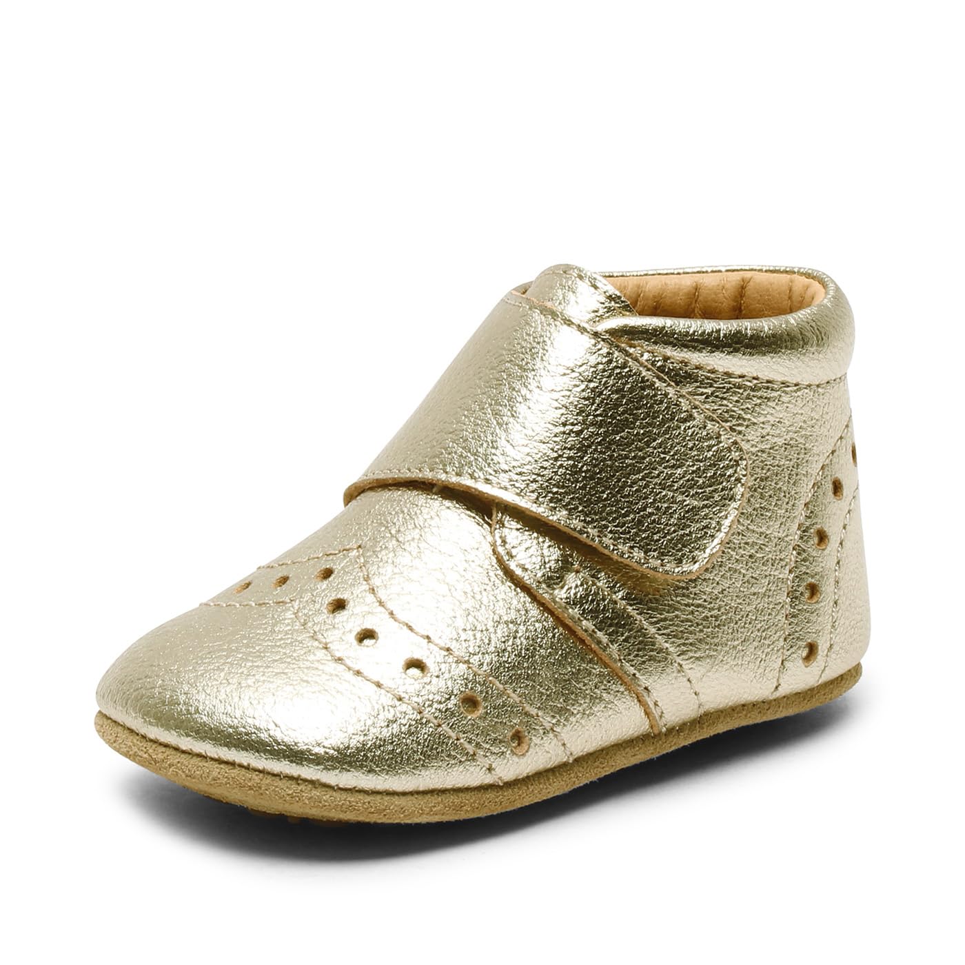 bisgaard Girls' Petit First Walker Shoe, gold, 9 UK