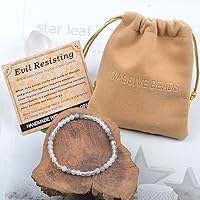 Vista 39 de MASSIVE BEADS Pulsera elástica de yoga hecha a mano con piedra natural, cristal curativo, energía, regalos para adultos unisex de 0.157 in, 0.236