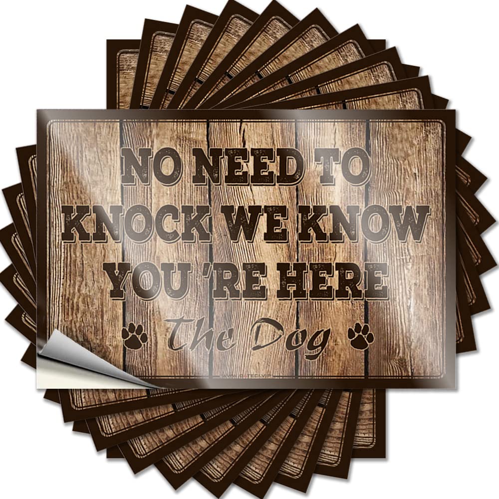 Fzfn Colour Decals Housewarming Custom Stickers, Bottle Waterproof No Need To Knock We Know You’re Here For Hydro Flask | Retro Vinyl Decals For Paw Holiday Gift(6X9cm)