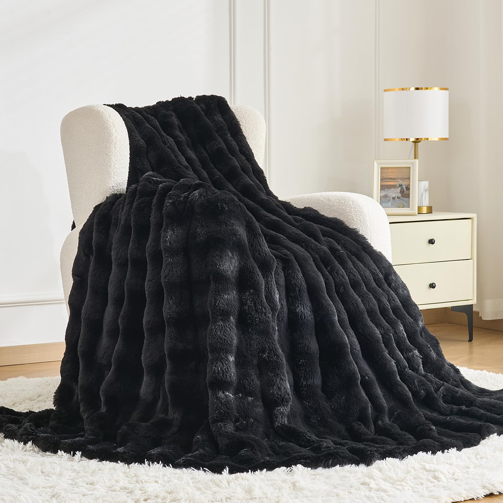 OMERAI Coperta in Peluche di Alta Qualità, Spessa e Soffice